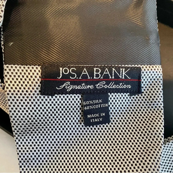 NWT JoS. A. Bank Cummerbund Signature Collection Light Grey With Black Dots - Picture 5 of 6